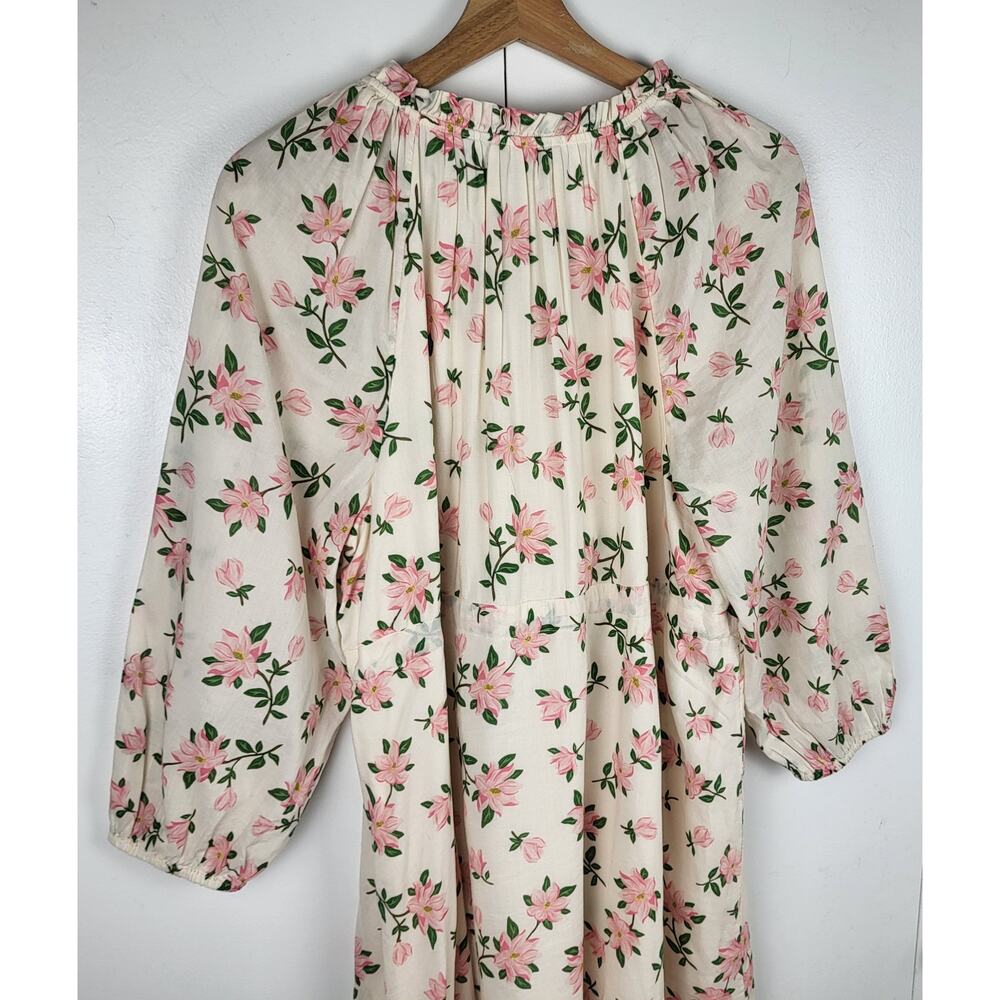 Draper James Kellie Babydoll in Floral Magnolia Dress w/ Billowing Sleeves | L - Picture 11 of 15